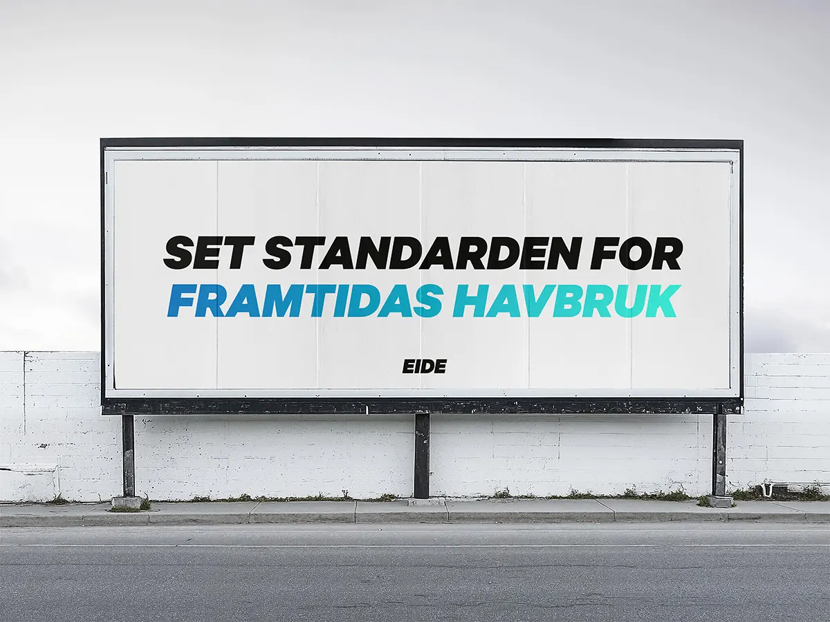 Eksempel på bruk av logo i billboard